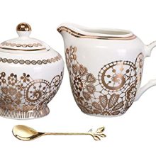 Ceramic Milk Jug Sugar Bowl with Spoon