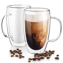 Resistent Double Wall Glass Coffee Mugs Set