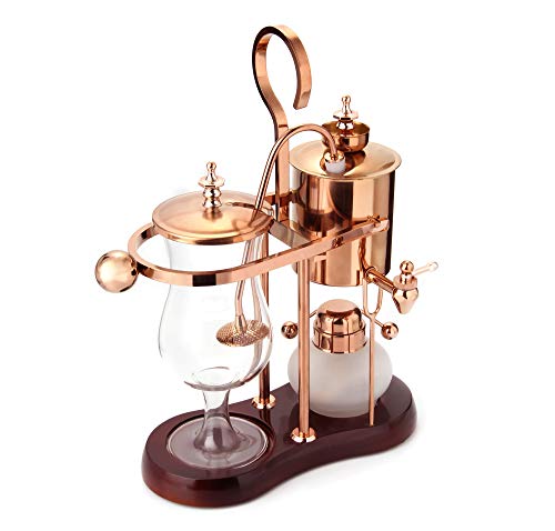 Indulge in the Art of Coffee Brewing with the Belgian Luxury Royal Family Balance Syphon Coffee Maker - Now in Polished Rose Gold and on Sale!