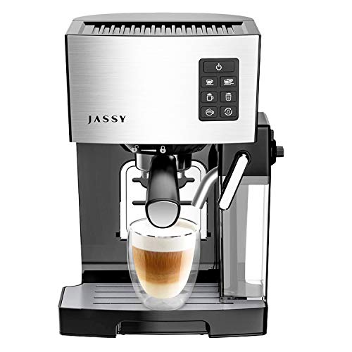 Espresso Machine Cappuccino Coffee Machine with 19 BAR Pump &  Powerful Milk Tank for Home Barista Brewing, A number of Functions for Espresso/Moka/Cappuccino, Self-Cleansing System, 1250W.