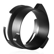 Hands-Free Black Espresso Dosing Funnel for Breville Barista Portafilters - Mess-Free and Precise Coffee Ground Dispensing.