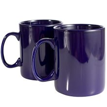 30oz Super Large Ceramic Coffee Mugs Large Handles Set of two (Cobalto).