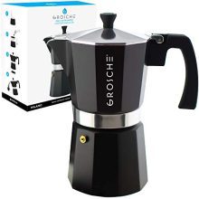 Milano Moka Pot - 12 Cup Stovetop Espresso Maker (Black)