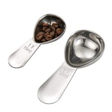 Pack of 2 Stainless Steel Coffee Measuring Scoops - 15ML and 30ML