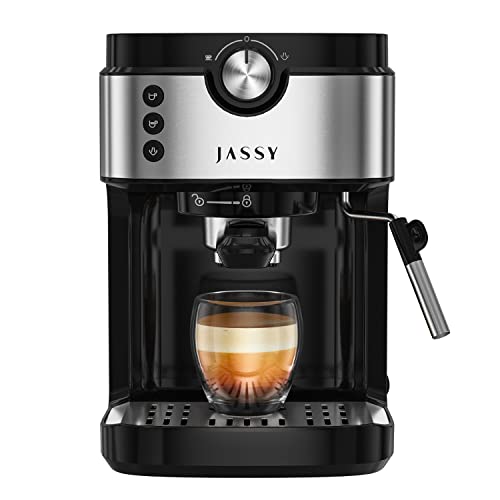 Experience Ultimate Espresso Making with 20 Bar Espresso Coffee Maker featuring Powerful Steamer for Cappuccino, Latte, and Moka Brewing, Single/Double Cup Selection, and 1300W Power - Black.