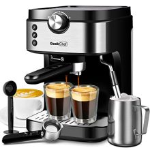  - 1300W Power for Home Baristas, Perfect for Espresso, Cappuccino, Latte, and More, No-Leak 900ml Water Tank