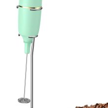 Coffee Frother with Stainless Steel Stand. Enjoy perfectly frothed lattes, cappuccinos, matcha, and hot chocolate mint at home or on the go! (Model: MA002, Medium)