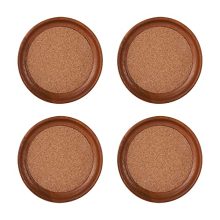 Natural Acacia Wood and Cork Stackable Coasters
