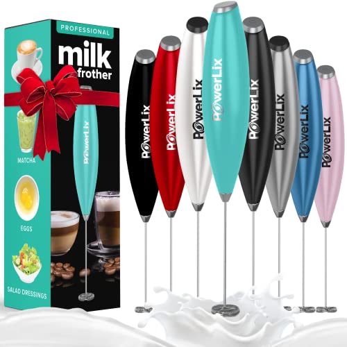 Froth Like a Pro Anywhere with our Handheld, Battery Operated Electric Milk Frother (Aqua)