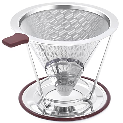 Coffee Ritual with MISETTO Stainless Steel Pour Over Coffee Dripper – Experience Rich Flavor, Easy Cleanup, and On-the-Go Brewing