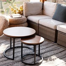 Nesting Coffee Table Rustic Brown - Space-Saving
