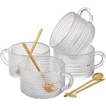Latte, Espresso, Cappuccino Glass Coffee Mugs