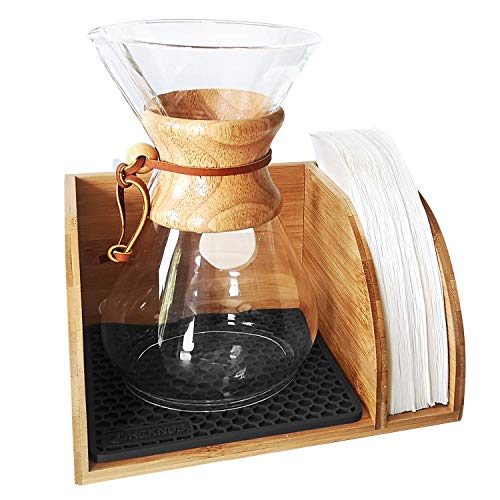 Bamboo Coffee Maker Caddy - Organize with Style