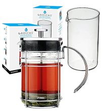 Madrid French Press Coffee Maker Bundle with Bonus Replacement Glass Beaker - 1000 ml / 34 fl.oz French Press Coffee Maker