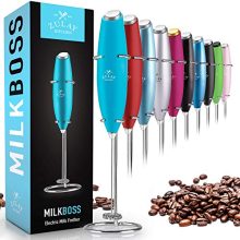 Classic Milk Frother for Coffee - Teal Handheld Foam