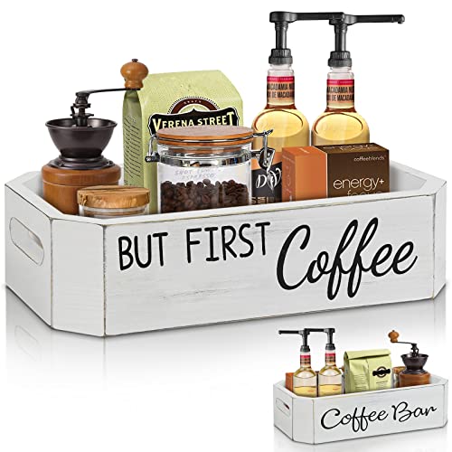 Coffee Bar Organizer & Storage for Countertop - Perfect Coffee Station Accessory with K Cup Holder & Pod Storage