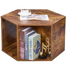 Small Coffee Table with Open Storage Hexagonal