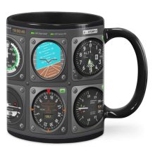 Generic Coffee Mug Pilot Indicator Mug Humorous Presents Marriage ceremony Anniversary Birthday Love Presents For Males Ladies Aircraft Mug Blue Sky Mug Custom-made 11Oz 15Oz Personalised Black.