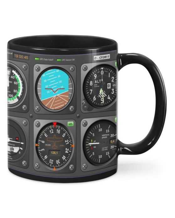 Generic Coffee Mug Pilot Indicator Mug Humorous Presents Marriage ceremony Anniversary Birthday Love Presents For Males Ladies Aircraft Mug Blue Sky Mug Custom-made 11Oz 15Oz Personalised Black.