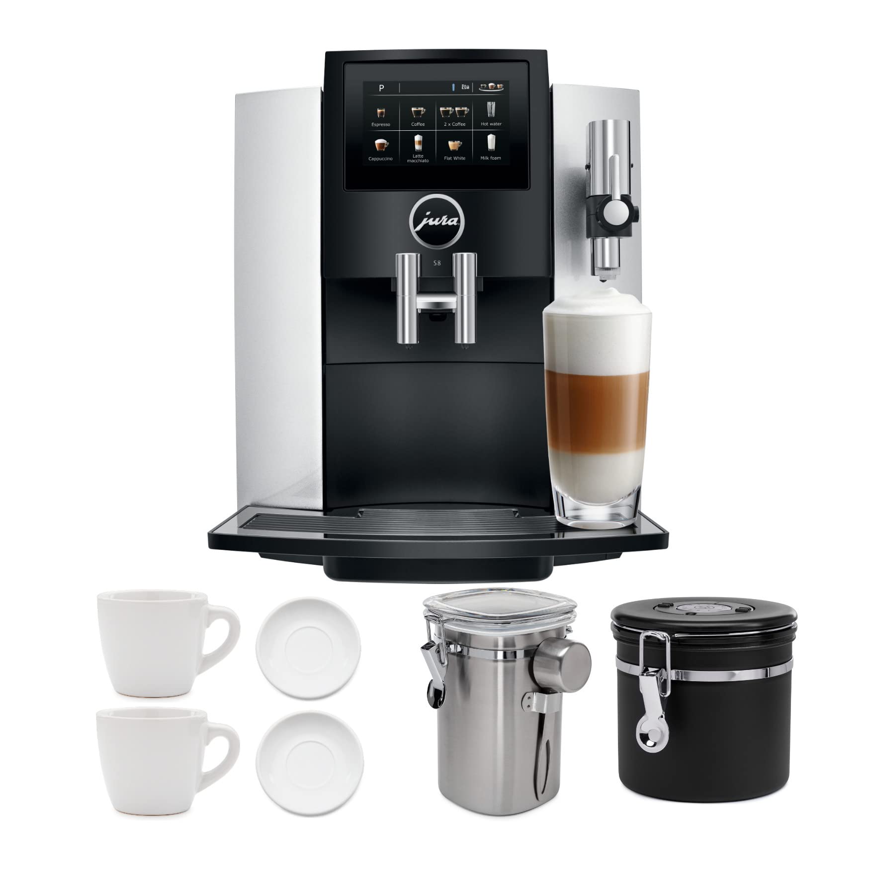 Automatic Coffee Machine with Two Coffee Canister