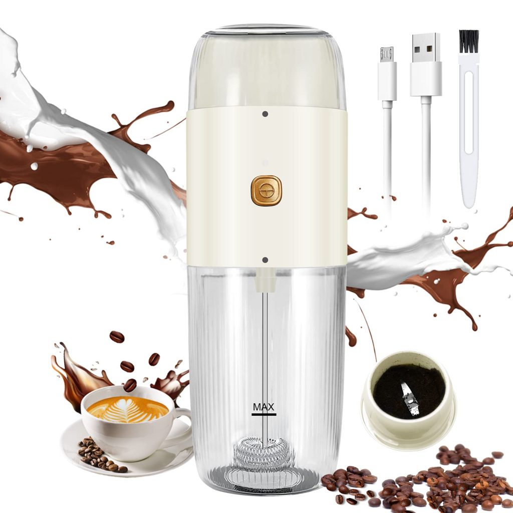 Wireless Portable Milk Frother-Coffee Grinder