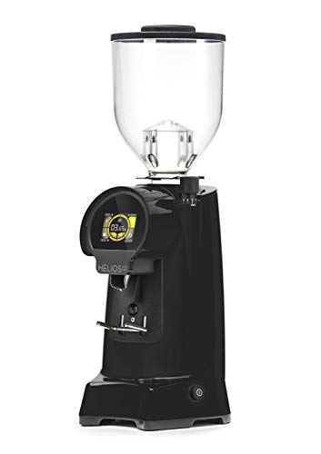 Black Helios 65 Commercial Espresso Grinder with 65mm Flat Burr and Touchscreen.