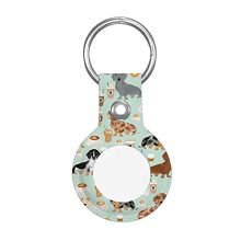 Dachshund Delight: Cute Colored Coffee AirTag Case for Pet Lovers
