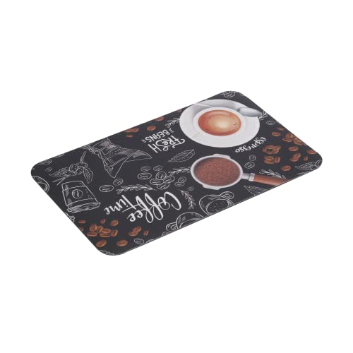 Coffee Maker Mat, Dish Drying Coffee Mats for Kitchen Counter for Coffee Bar Equipment Protects Kitchen Counter tops From Spills, Stains & Scratches - Will be Machine Washable (15.8” x 23.6”).