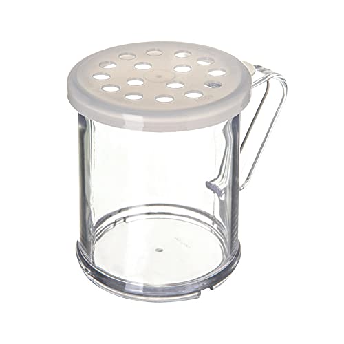 Upgrade Your Kitchen with Tezzorio's 10 Oz Polycarbonate Dredge Shaker - Spice Dispenser with 3 Snap-On Lids, Perfect for Cooking and Baking.