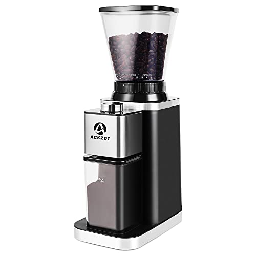 Anti-Static Conical Burr Coffee Grinder with 48 Precise Grind Settings for 2-12 Cups, Uniform Grinding for Full Coffee Flavor - Ideal for Espresso, Drip, Pour Over, and French Press.