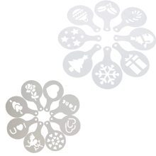 16pc Barista-Quality Coffee Decorating Stencil Set for Latte Art, Cupcakes, Cakes, & More.