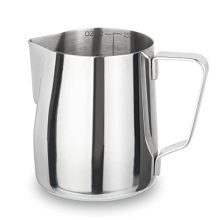 Precision milk frothing pitcher with tapered spout, 350ml capacity, stainless steel construction, and included latte art pen – ideal for lattes, cappuccinos, and more. 