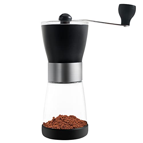 OBR Manual Coffee Grinder, Hand Coffee Grinder Portable Handheld Espresso Bean Grinder with Ceramic Burr and Detachable Crank Deal with, Appropriate for Home and Camping Use.