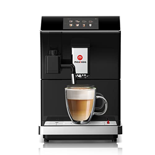 Renewed Super-automatic Espresso Coffee Machine: Touch Screen, 16 Drinks, Black.