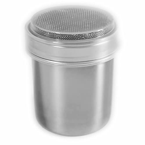 Stainless Steel Shaker Sifter Dispenser Duster for Baking Ingredients - Perfect for Cinnamon, Flour, Powdered Sugar, Cocoa, and More!