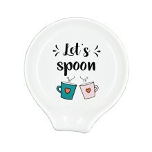 Charming Coffee Charm: Ceramic Spoon Rest