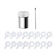 Duendhd Cocoa Shaker & Coffee Art Kit - Elevate Your Latte and Cappuccino Game