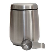 Home Coffee Canister Food Storage Container | Stainless Steel, Airtight, Scoop Spoon Included