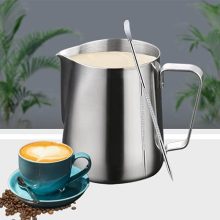 Barista's Choice: 12oz Stainless Steel Milk Frothing Pitcher with Decorative Pen