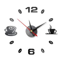 Mirror Acrylic 3D Wall Clock - Self Adhesive DIY Home Decor for Kitchen, Office, Coffee Corner, Cafe or Shop.