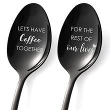 Let's Have Coffee Together For The Rest of Our Lives Coffee Spoon - Christmas Items Birthday Items for Him Her Couple, Coffee Lovers Present Stainless Metal Coffee Spoon.