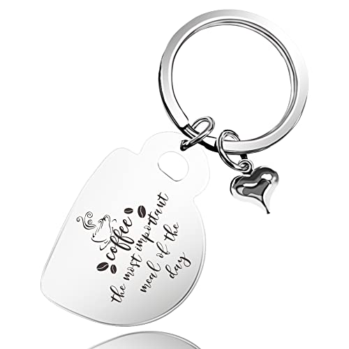 Sip in Style: Coffee Lover's Stainless Steel Keychain Gift