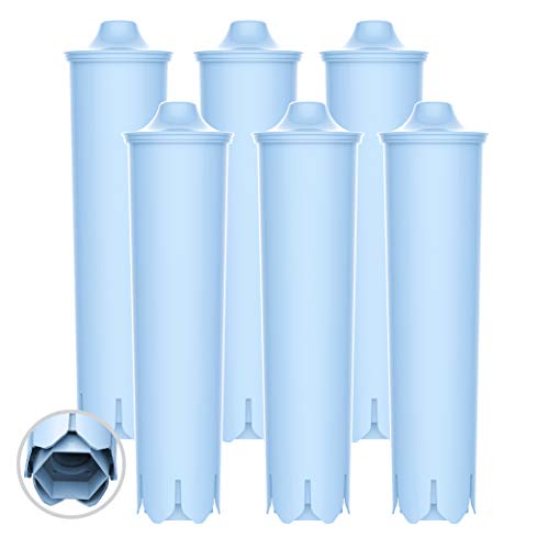 Pack of 6 EcoAqua Replacement Filters for Jura Clearyl/Claris Blue & Capresso Clearyl Coffee Machines.