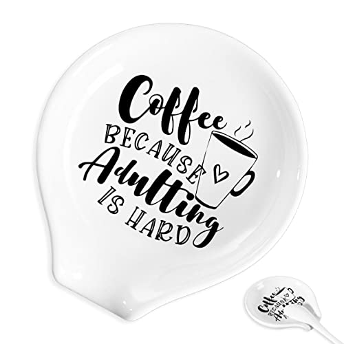 Funny Coffee Quote Spoon Rest and Spoon