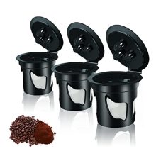 Reusable K Cups for Ninja Dual Brew Coffee Maker, 3 Pack K Cup Reusable Coffee Pods Coffee Filter Suitable with Ninja DualBrew Professional CFP301 CFP201 Coffee Maker Ninja K Pod Reusable Ninja Coffee Filter.