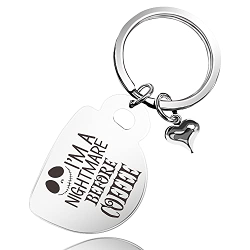 Hilarious Coffee Keychain - Stainless Steel Key Chain with Funny Coffee Quotes | Perfect Birthday, Holiday, or Christmas Gift for Coffee Lovers | Ideal for Her, Girls, Men, Co-Workers, Colleagues, and Sisters.