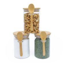 Coffee Airtight Glass Jars with Bamboo Lids