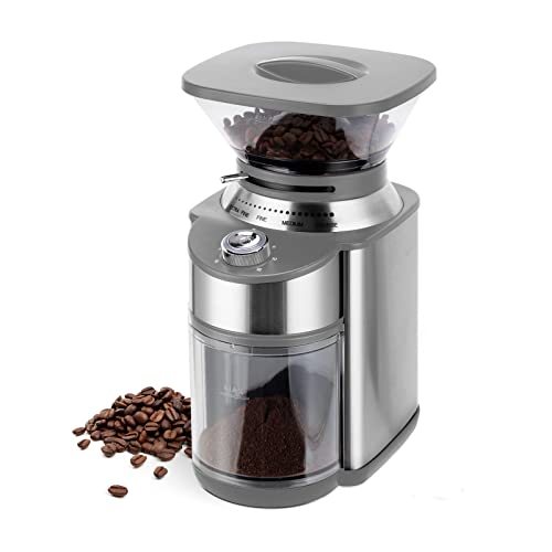 Get the Perfect Grind Every Time with our Electric Burr Coffee Grinder - Ideal for Espresso, Drip Coffee, French Press, and Percolator Coffee - 15 Adjustable Grind Settings - (Gray).