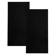 Rubber Bar Mat for Countertop, Non-Slip Bar Mat for Dwelling Bar Cart, Coffee Maker Mat for Counter tops, 5.9 Inch x 11.8 Inch, Black, 2 Pack.