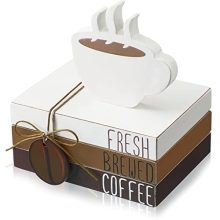 Rustic Coffee Bar Decor Set - Mini Signs, Wood Book Stacks, and More!